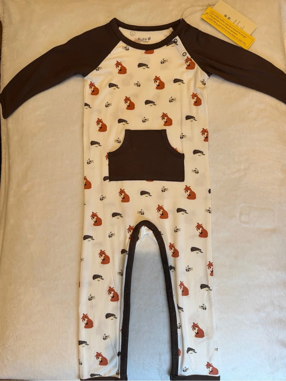 ✨NWT ✨ Kyte Baby Sienna Woodland Fox Print Long-Sleeve Longall - 3T